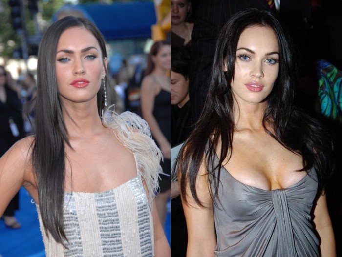 Megan Fox before and after boob job. 